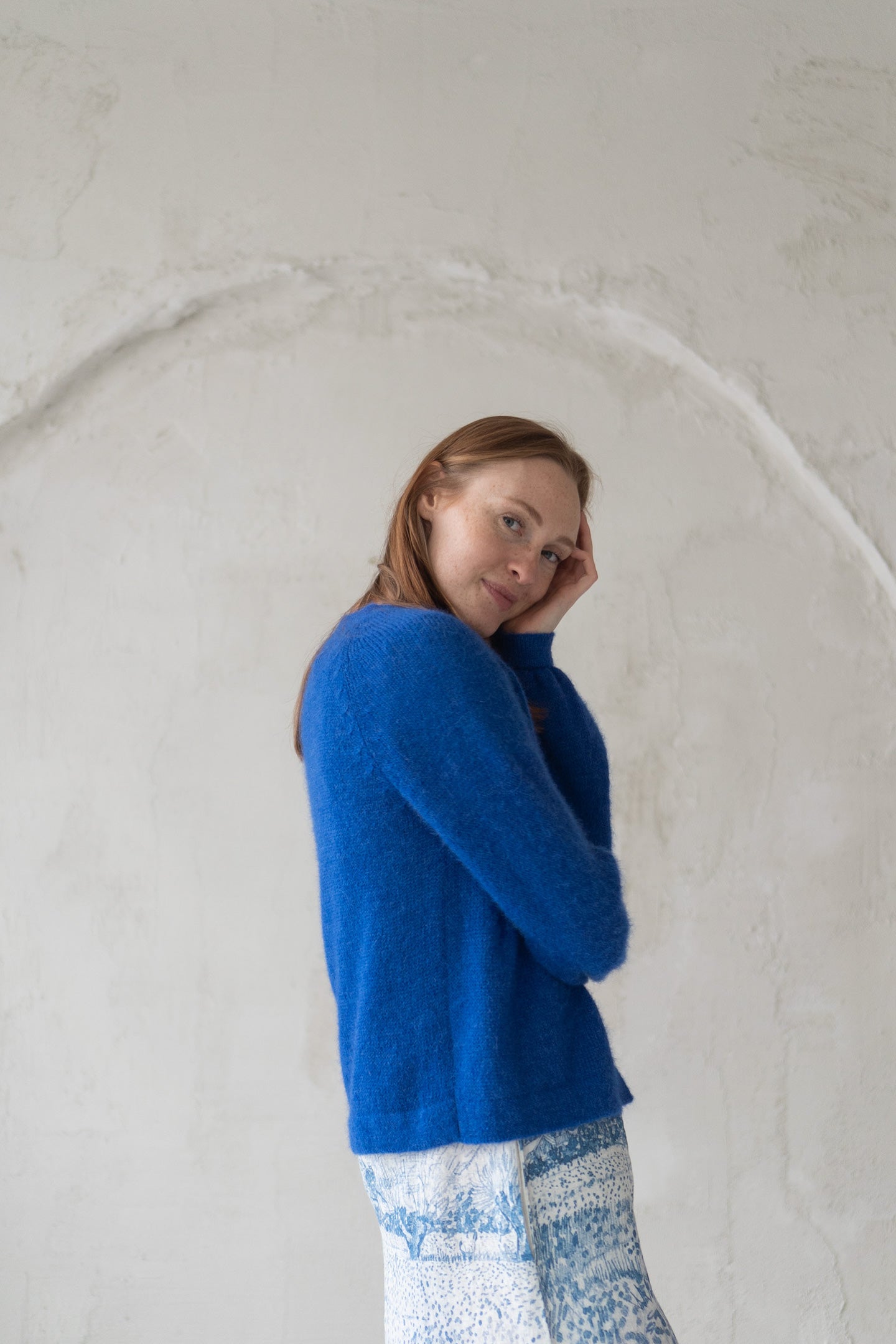 blue wool sweater